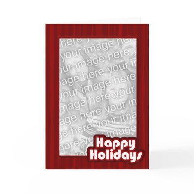 Red Happy Holidays Template - Customized Greeting Card by christmascards