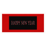 red happy new year invitations