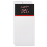 red happy new years customized rack card