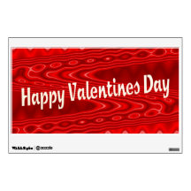 red Happy Valentines Day Wall Stickers