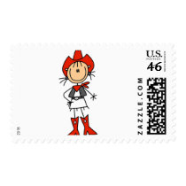 Red Hat Cowgirl Tshirts and Gifts Stamp