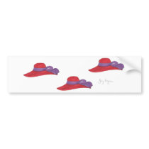 Red Hats Bumper Sticker bumper stickers by ginyhogan Red Hats Bumper Sticker bumper stickers