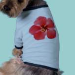 Red Hawaiian Hibiscus Flower pet clothing