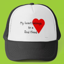 Red Head Heart Hat hats