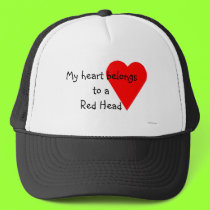 Red Head Heart Hat