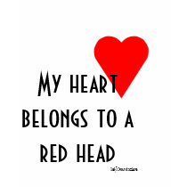 Red Head Heart T-shirt by shawke123 Red Head Heart T-shirt