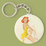 Red Head Pinup Key Chains