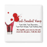 red-headed vamp drink recipe magnet