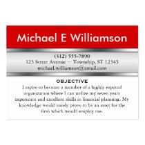 Red Header RESUME Business Cards business cards