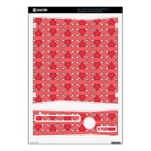 Red Heart and Crossbones Pattern Xbox 360 S Skins