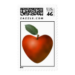Red Heart Apple Stamps