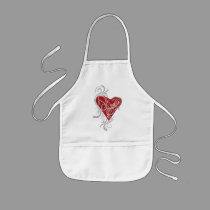 Red heart aprons