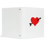 Red heart arrow vinyl binders