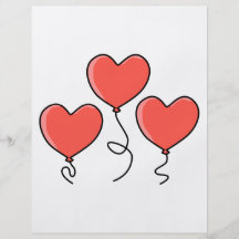 Red Heart Balloons. Flyer Design
