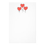 Red Heart Balloons. Stationery