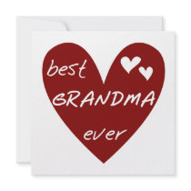 Red Heart Best Grandma Ever T-shirts and Gifts Personalized Announcement
