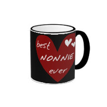 Red Heart Best Nonnie Ever T-shirts and Gifts Coffee Mug