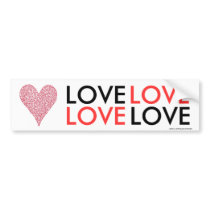 RED HEART BUMPER STICKER