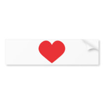 red heart bumper stickers