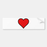 Red Heart Bumper Stickers