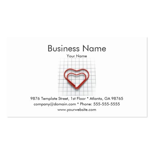 Red Heart Business Card Template