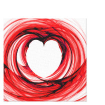 Red Heart canvas prints