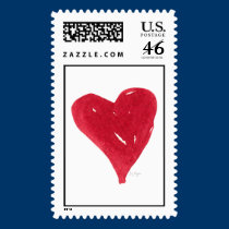 Red Heart Custom Postage postage