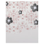 red heart damask on white valentine love letterhead
