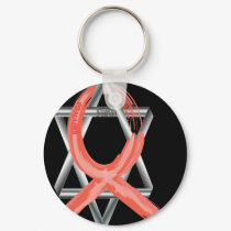 Red Heart Disease / AIDS / HIV Survivor Ribbon keychains