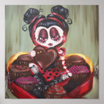 Red Heart Fairy Fantasy Art Print posters