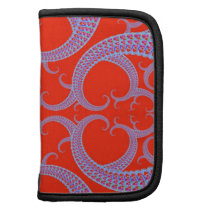 Red Heart Fractal Pattern Folio Planners