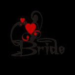Red Heart Gothic Bride T-shirt