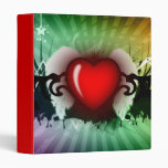Red heart graphic - vinyl binders