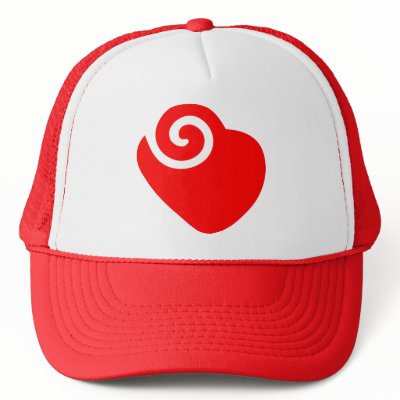 red heart mesh hats by VioDeSign