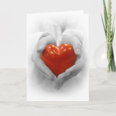 love heart with hands. Red Heart in Hands, I Love You Shape Card by KahunaLuna.