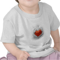 Red Heart in Hands, I Love You Shape t-shirts