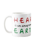 Red Heart is anagram for Green Earth Coffee Mugs