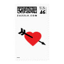 Red Heart Love Amor Arrow postage