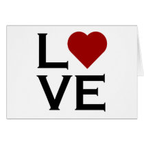 Red Heart Love cards
