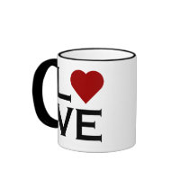 Red Heart Love mugs
