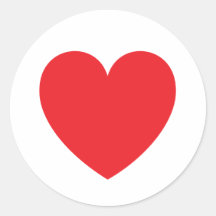 Red heart love or Valentines day Sticker