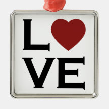 Red Heart Love Ornament