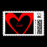 Red Heart Love Postage Stamp stamps
