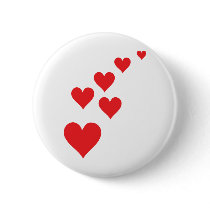 Red Heart Love Rain - Valentine�s Day Buttons