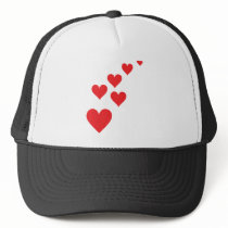 Red Heart Love Rain - Valentine�s Day hats