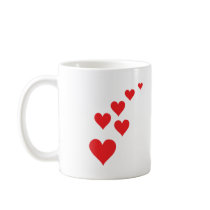 Red Heart Love Rain - Valentine�s Day Mug