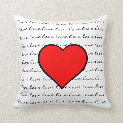 Red Heart Love Throw Pillows Zazzle