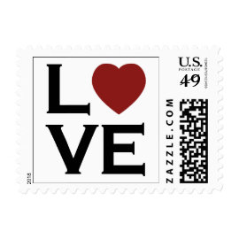 Red Heart Love Wedding stamps
