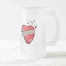 Red Heart Mending Broken Hearts Love Mug