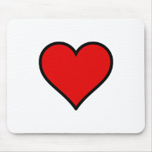 Red Heart Mouse Pad